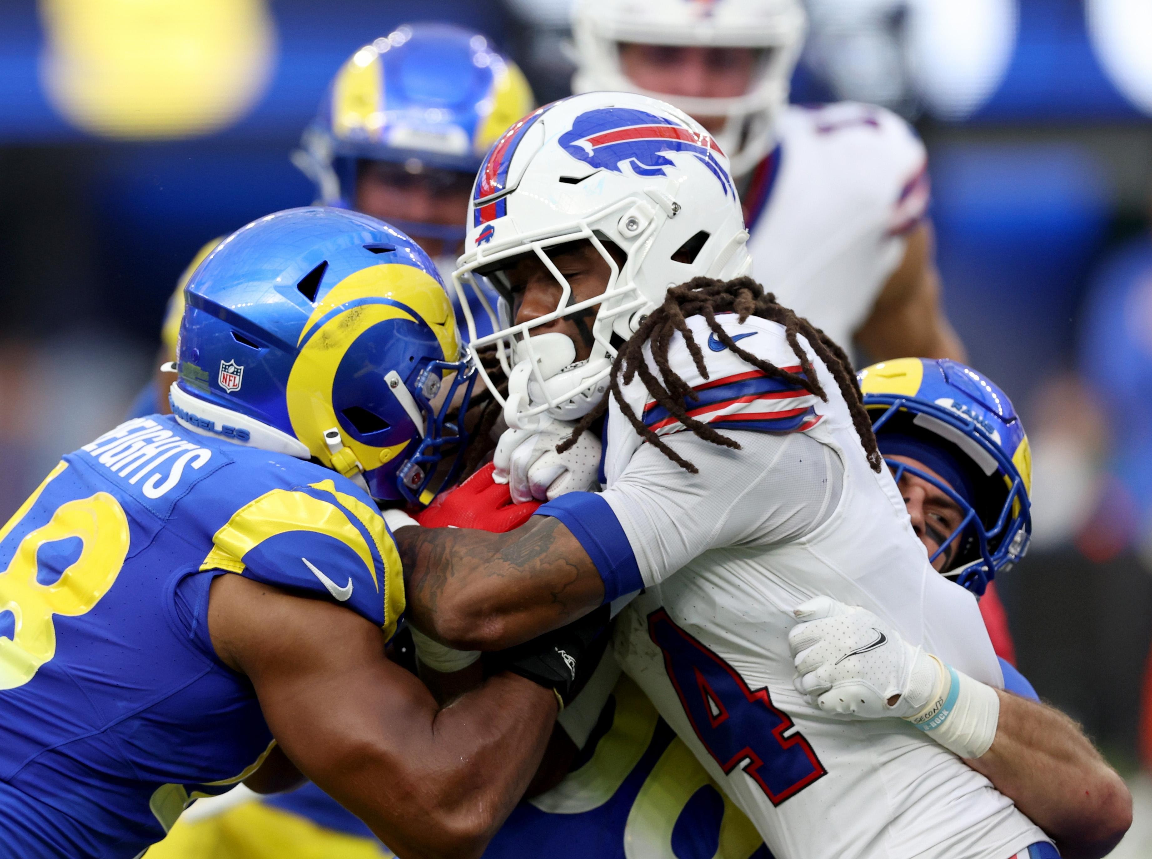 Rams face a dual challenge: can they contain Bills star Josh Allen and the rushing threat of James Cook on Monday night?