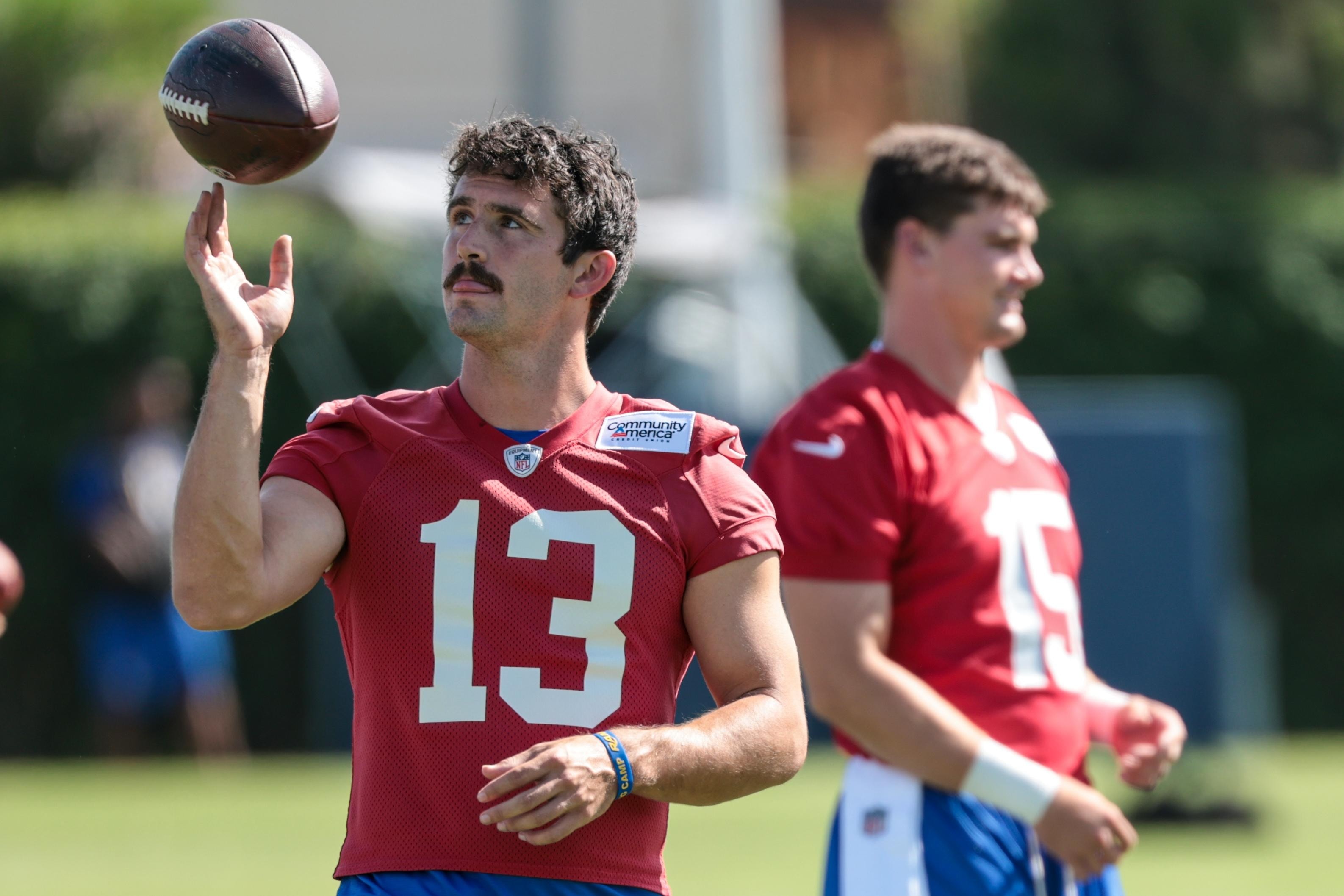 Rams QB2 race tight as Matthew Stafford nears his 18th NFL season