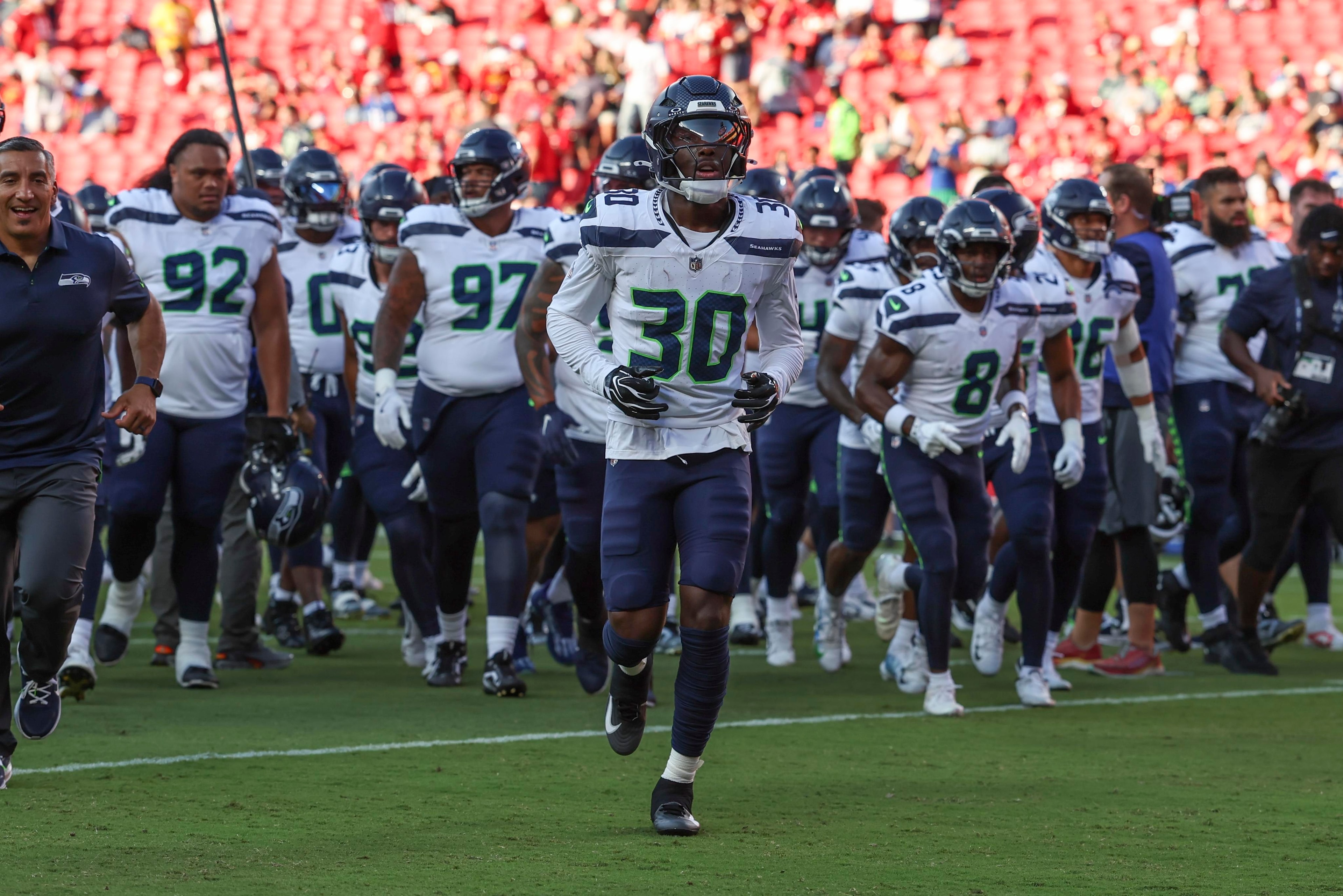 Seahawks open their roster cycle with a 53-man cut, then build depth on the practice squad