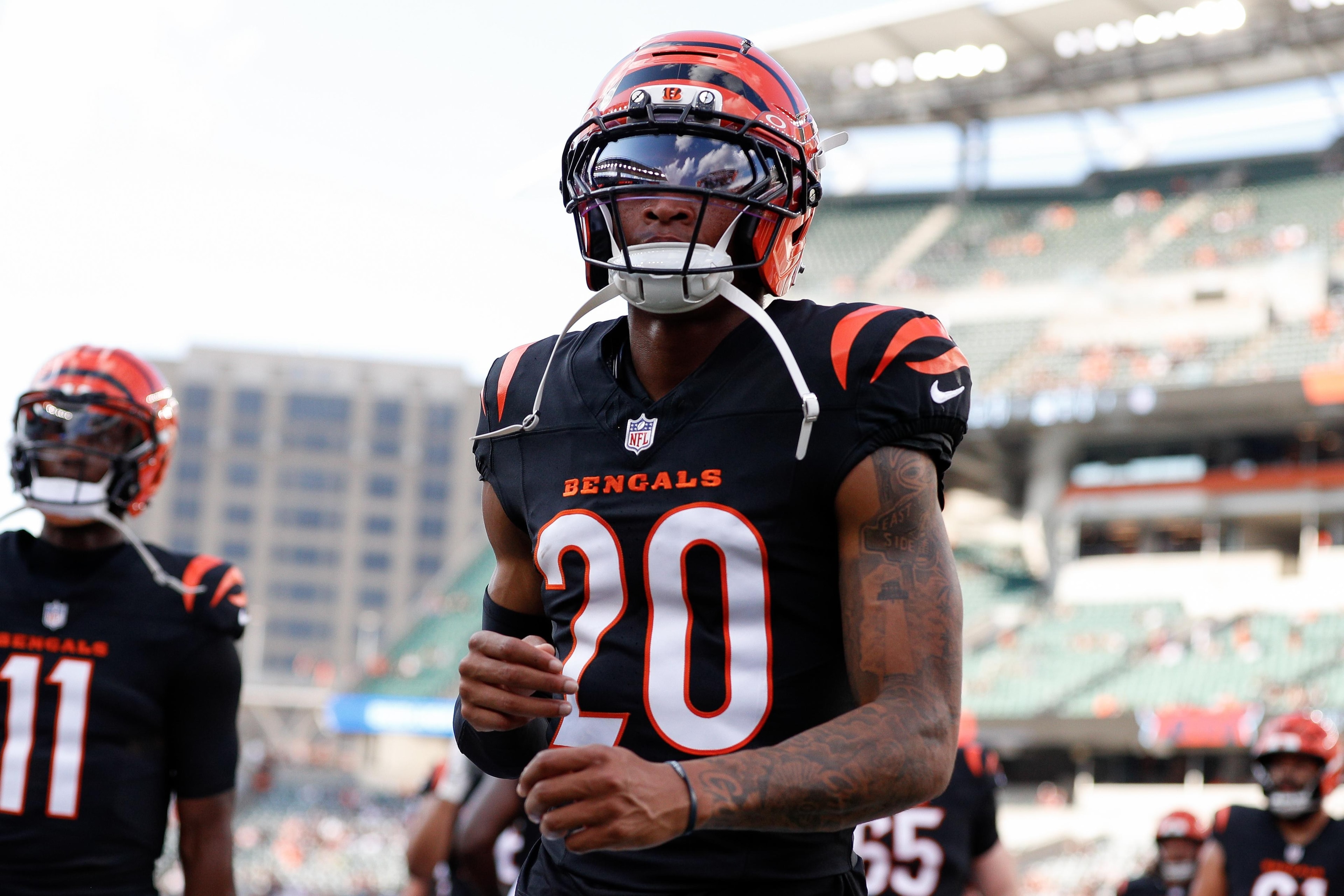 Tacario Davis records his first NFL interception, an early takeaway for a fast-learning rookie cornerback
