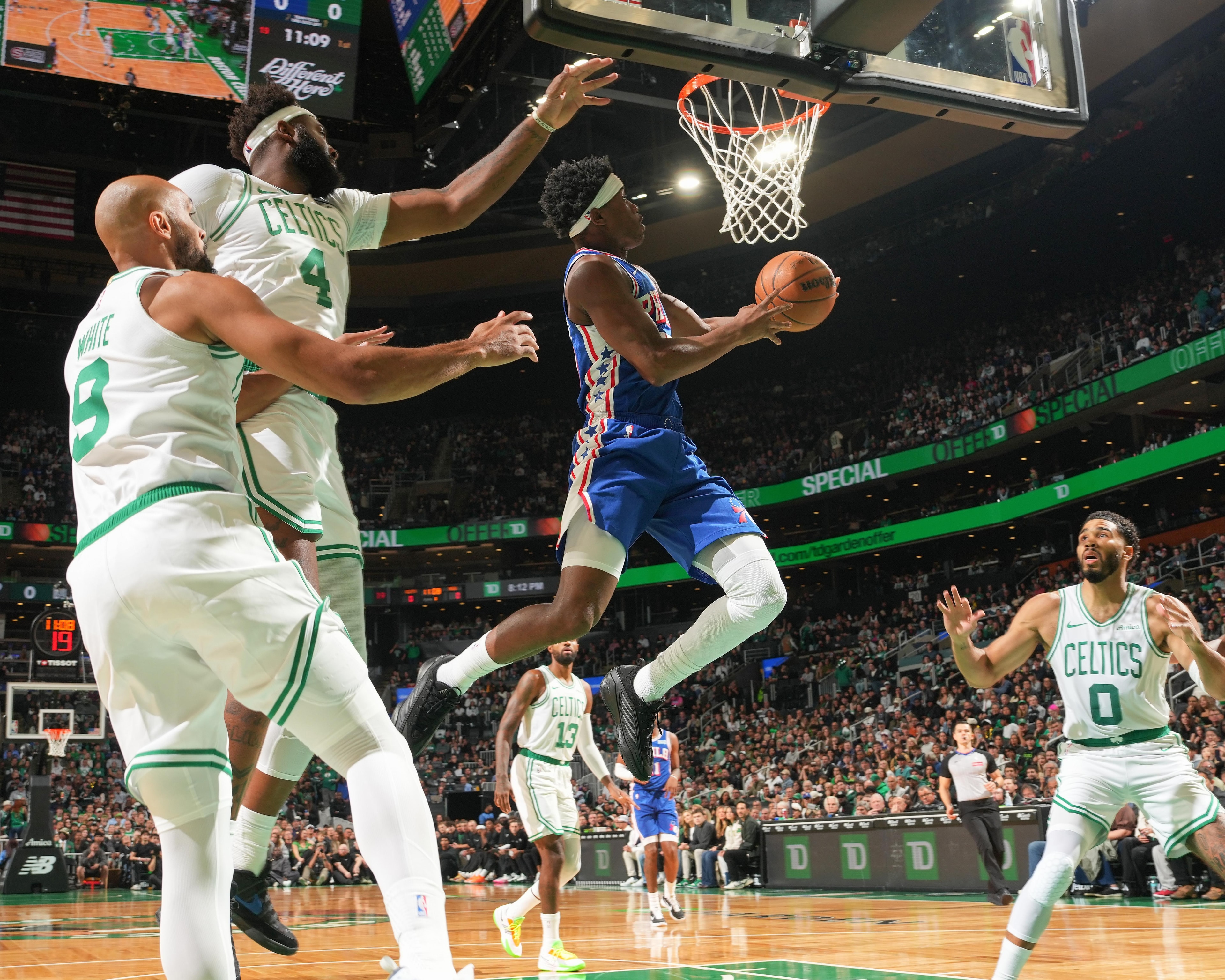 Edgecombe and Philon provide bright spots as shorthanded 76ers drop to Celtics’ regulars in Boston