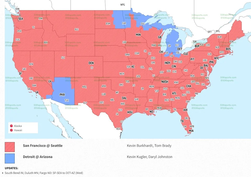 Seahawks-49ers heads FOX’s ‘America’s Game of the Week’ doubleheader, with NFC West first place at stake