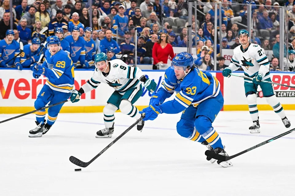 Blues’ Dillon Dube is doubtful for Saturday vs. Blue Jackets after missing Friday practice