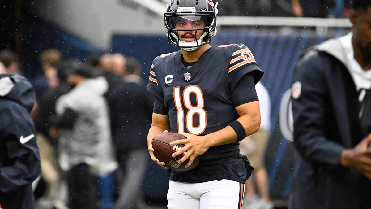 Caleb Williams listed as questionable for Bears’ Week 5 after hamstring limited practice