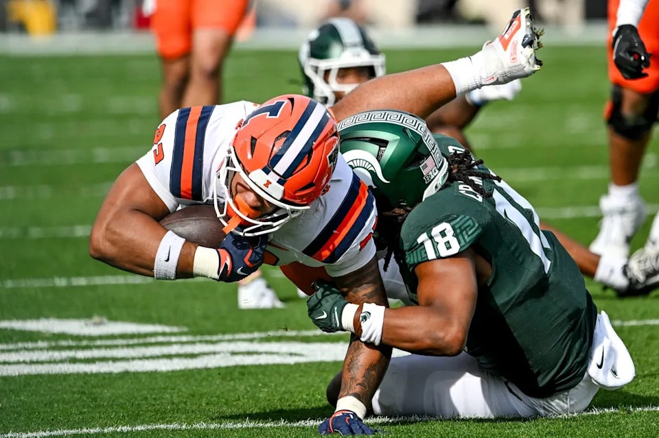 Michigan State’s late comeback attempt falls short in overtime loss to Illinois