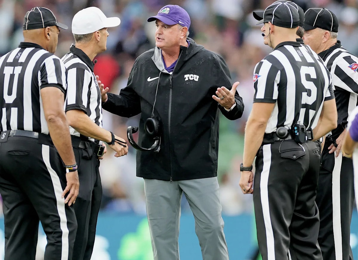 Sonny Dykes gets the dunce cap in Week 0 chatter, as TCU’s Ireland storyline lands like a “kiss of death”