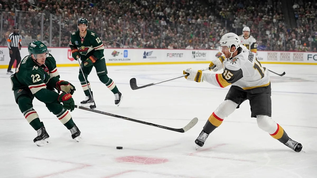 Golden Knights’ comeback attempt falls short after costly first-period collapse in 4-2 loss to Wild