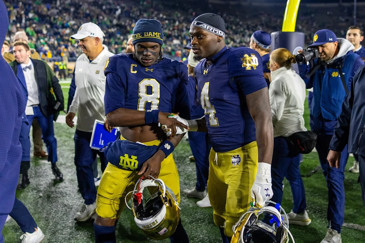 Notre Dame announces four team captains for the 2026 football season