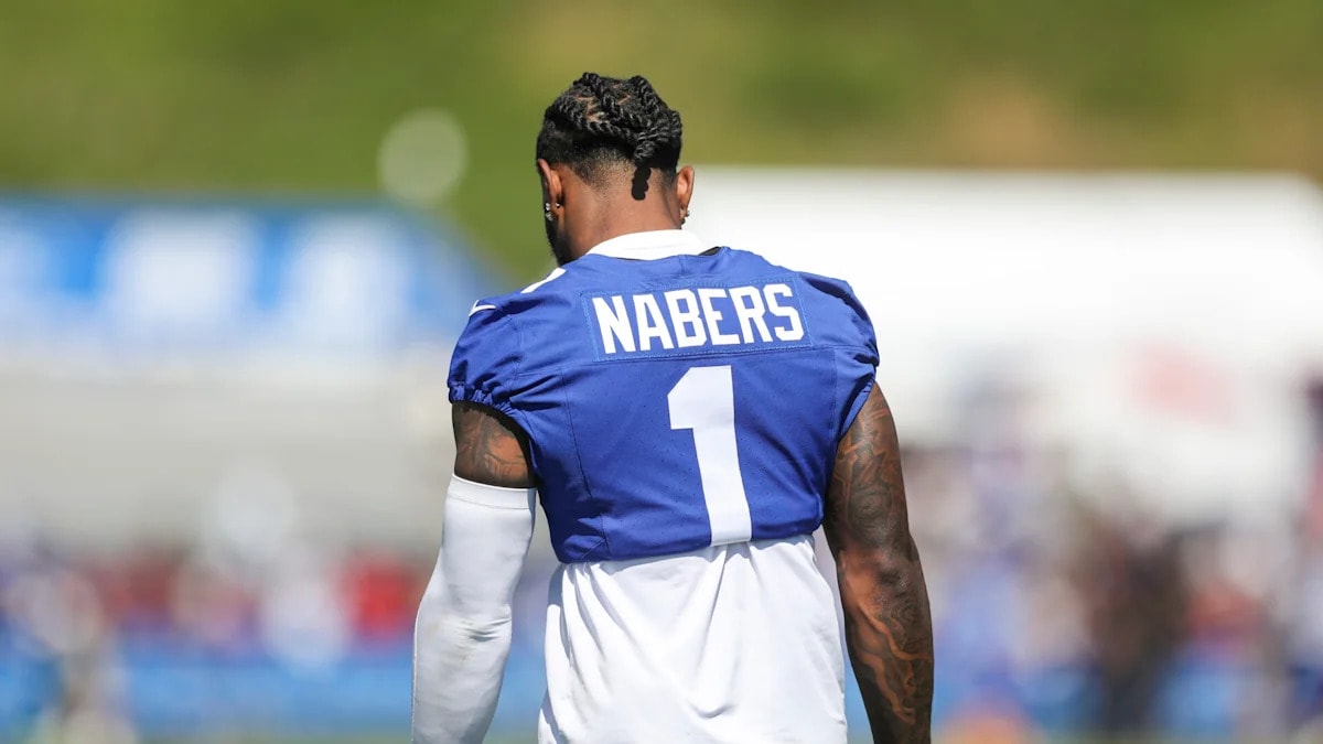 Giants receiver Malik Nabers’ helmet collision leaves WRs coach Chad Hall bloodied in practice incident