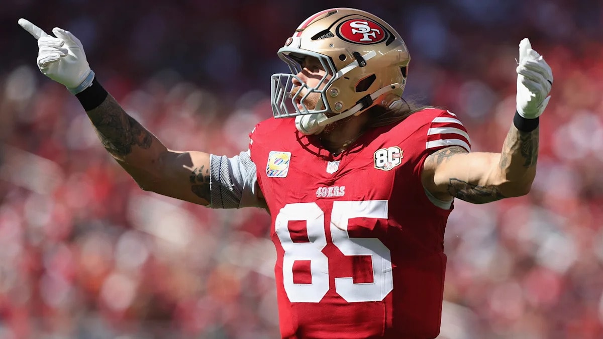 George Kittle is active for 49ers after illness scare, as Mykel Williams prepares for 2026 debut