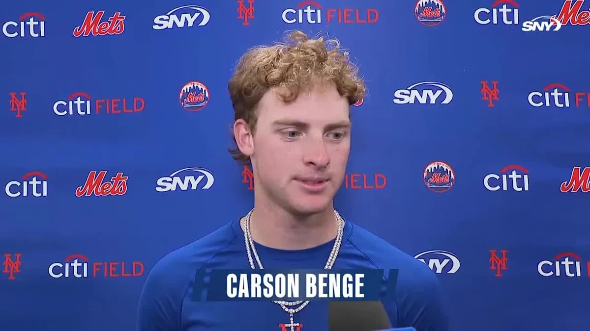 Carson Benge keeps it simple at the plate, saying it all comes down to “see ball, hit ball”