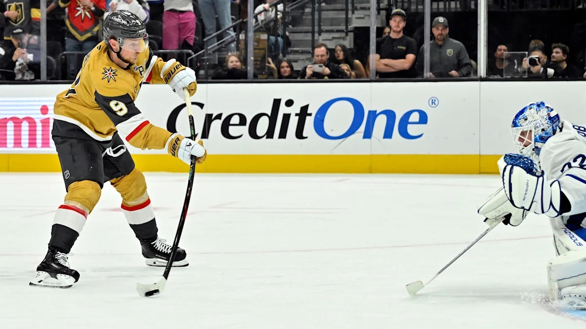 Connelly scores in the fifth round of the shootout as Golden Knights rally past Maple Leafs, 4-3