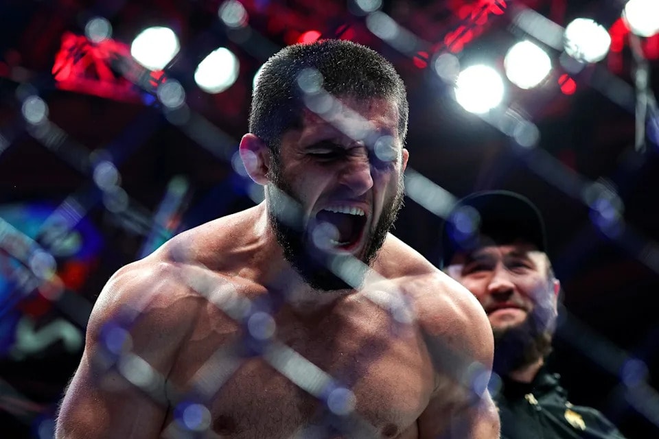 Islam Makhachev tells Ian Machado Garry to “shut up” at UFC pre-fight presser while fielding an emotional question