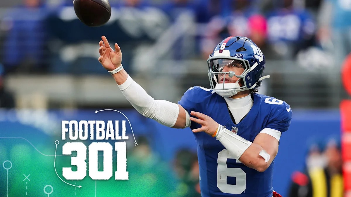 Jaxson Dart checked for concussion after a heavy hit, then returned to throw a jump-pass TD in Giants’ preseason opener