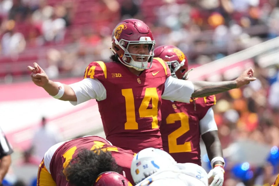 USC’s Jayden Maiava begins 2026 with statement performance at the Coliseum