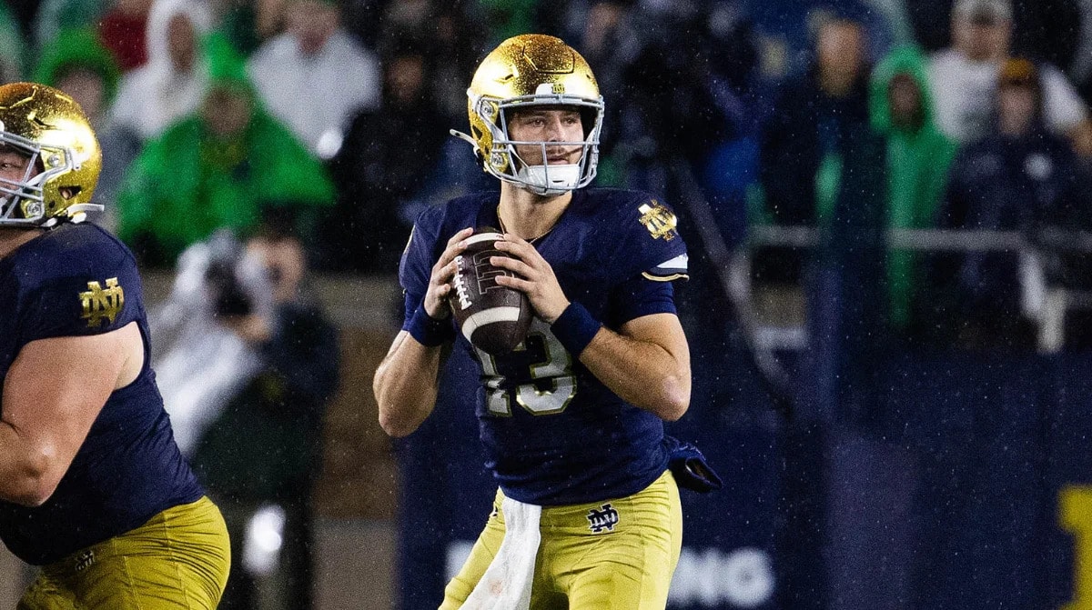 Notre Dame offense aims to build on record-setting 2025 as CJ Carr returns and Mike Denbrock stays put