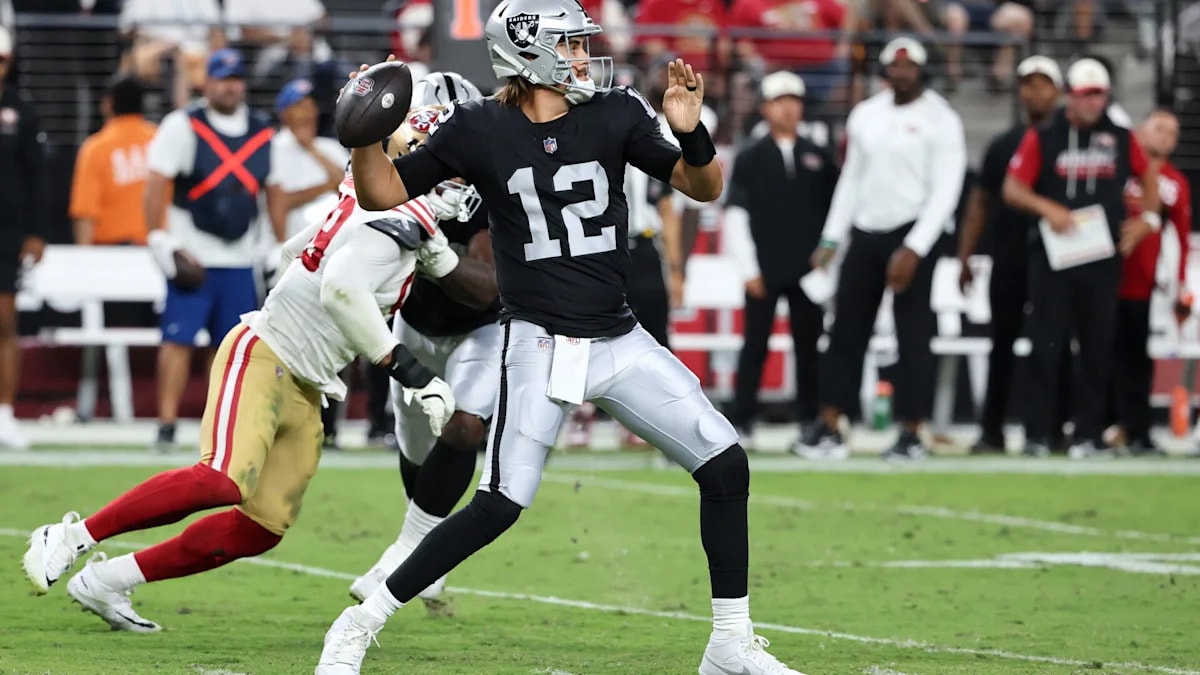 Klint Kubiak says Raiders QB2 and QB3 decisions are still open between Aidan O’Connell and Fernando Mendoza