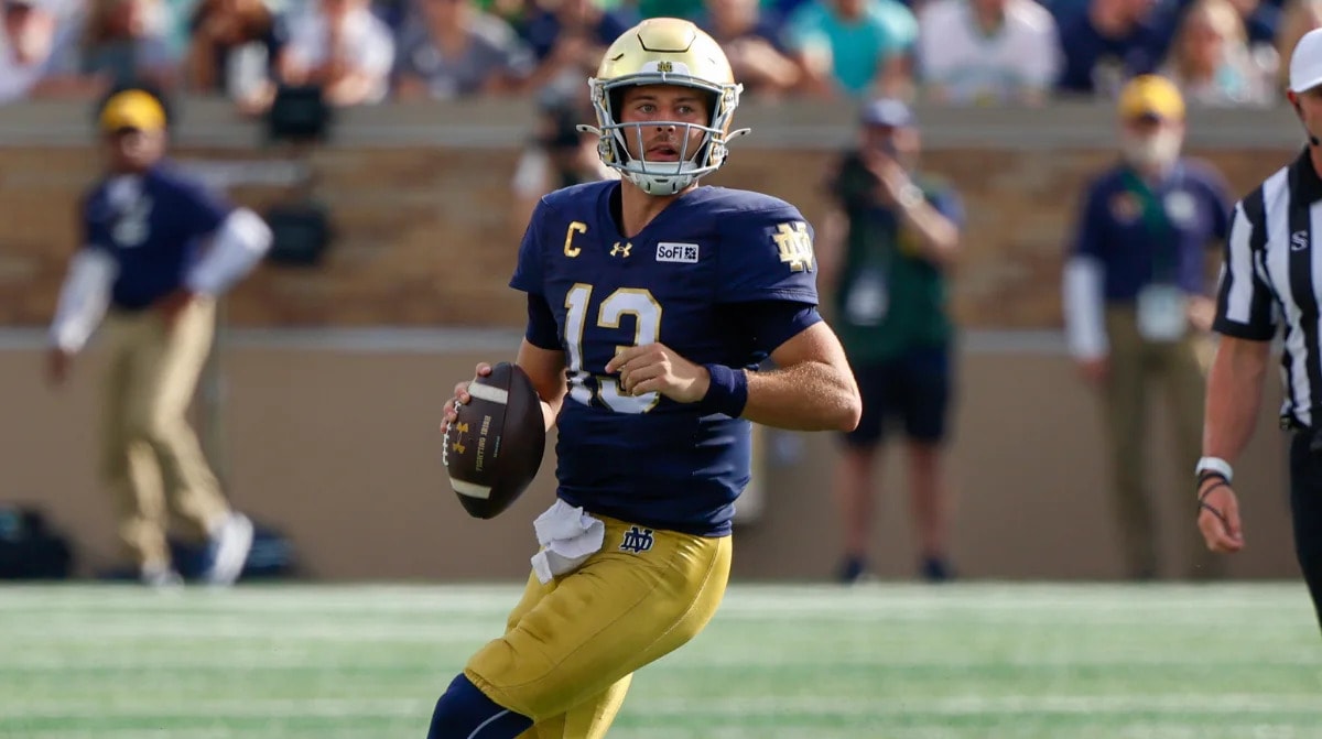Notre Dame looks to extend Legends Trophy run vs. Stanford with CJ Carr driving an explosive start