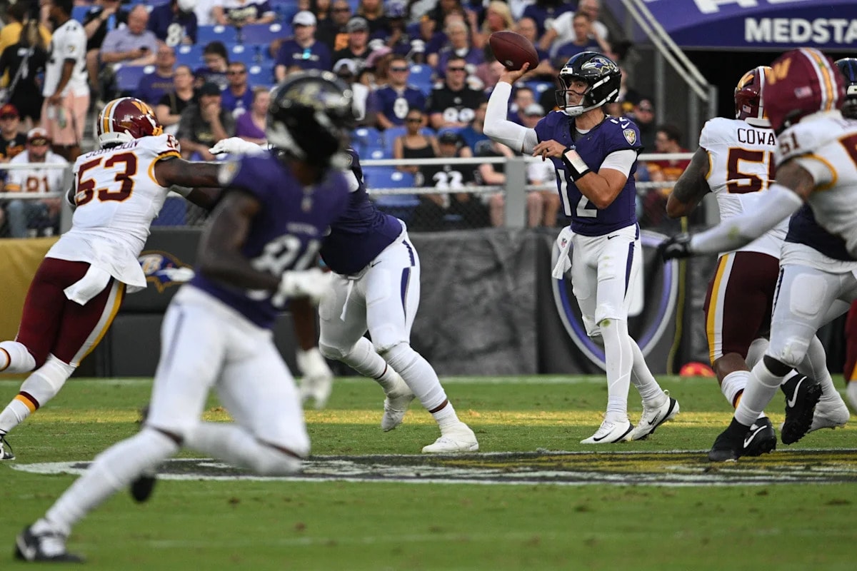 Ravens 41-3 preseason rout of Commanders leaves roster picture in flux for Baltimore