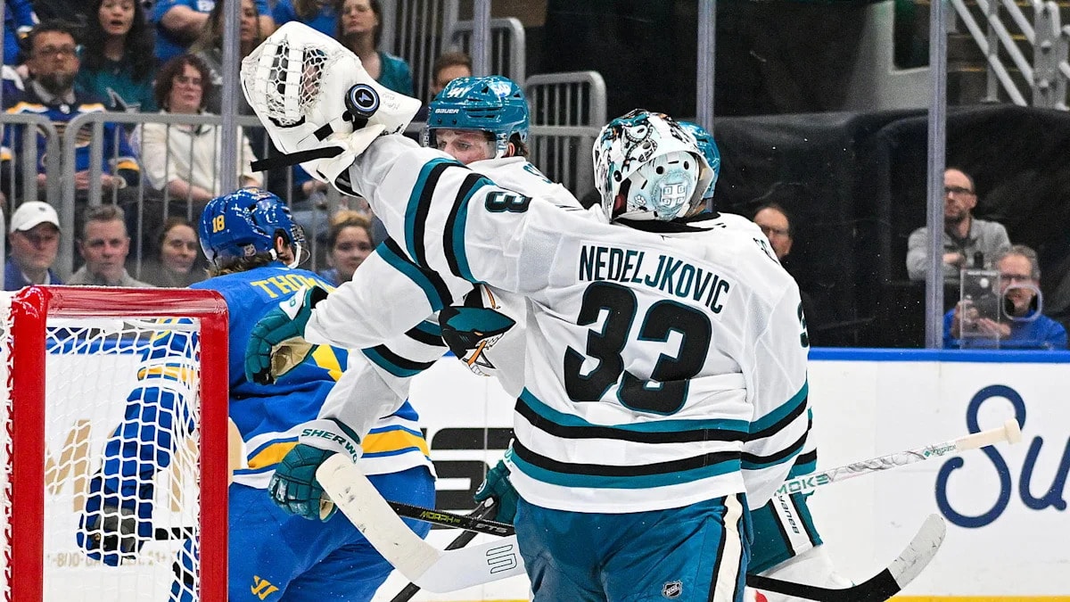 Sharks Spoil Blues Home Opener With 3-2 Overtime Win, While Macklin Celebrini Sits Again