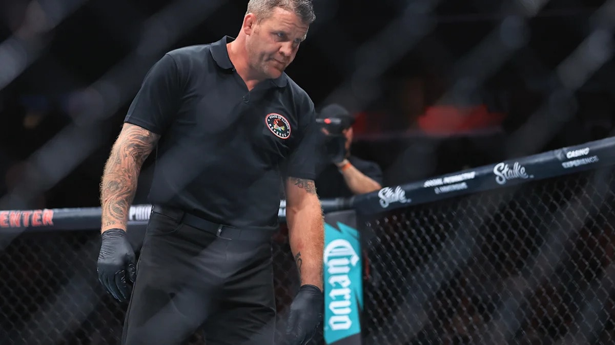 Marc Goddard explains why he deducted a point after the first foul in UFC Vegas 122 main event