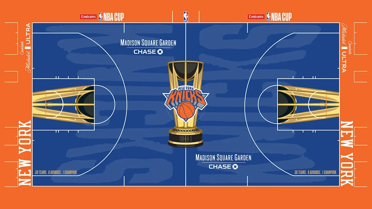 NBA rolls out brand-new NBA Cup courts designed for instant on-screen recognition