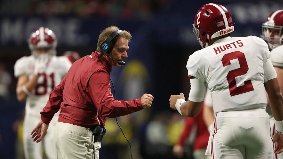 Jalen Hurts’ gesture toward Nick Saban underscores the Alabama bond that outlasts trophies