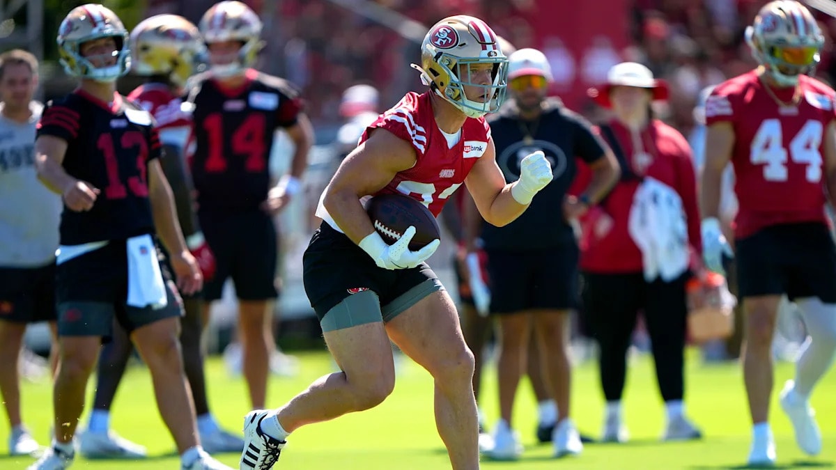 49ers’ Christian McCaffrey still limited at joint practice with Titans as Mike Evans returns to the field