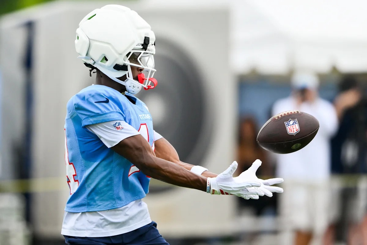 Carnell Tate’s route-running stands out early in Titans camp, ESPN fantasy focus suggests