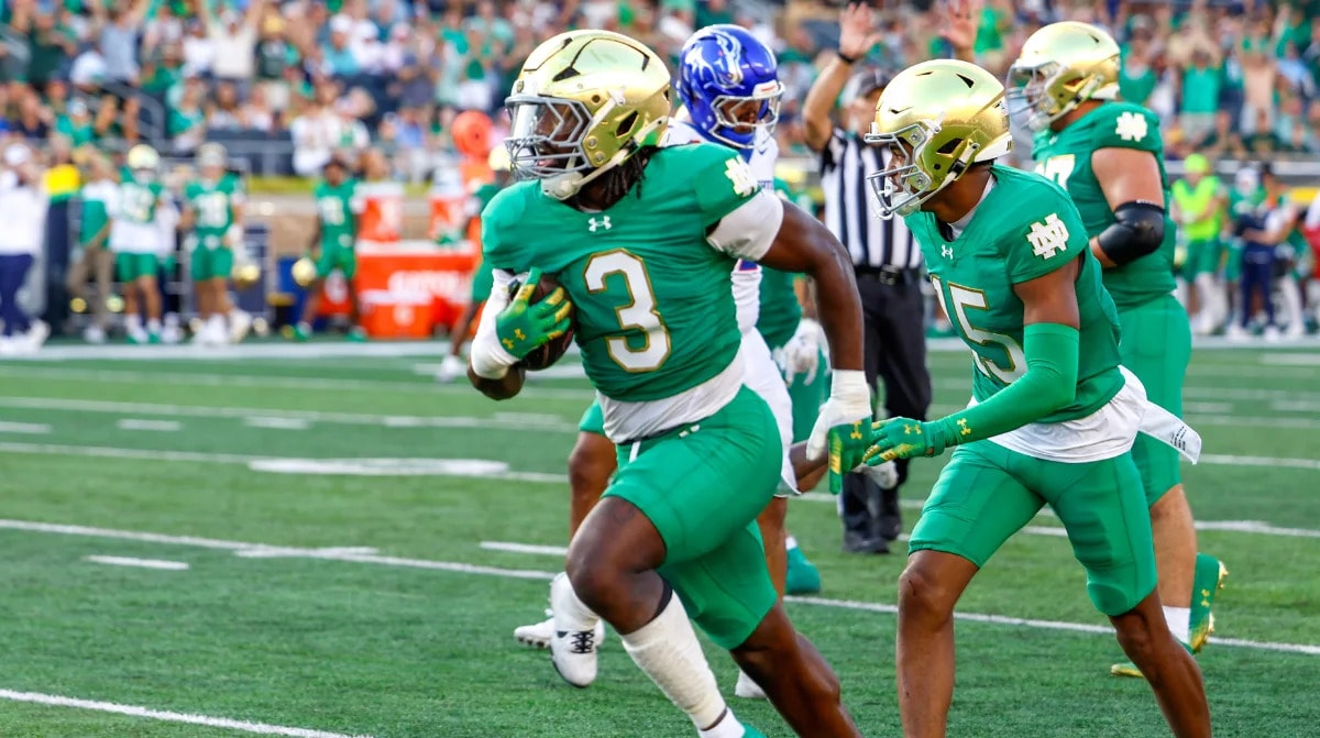 Notre Dame moves into ESPN’s Power Rankings top three as season opener nears