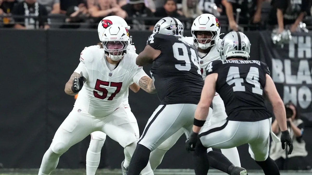 Cardinals rookie guard Chase Bisontis to miss most, possibly all, of his first NFL season after torn MCL