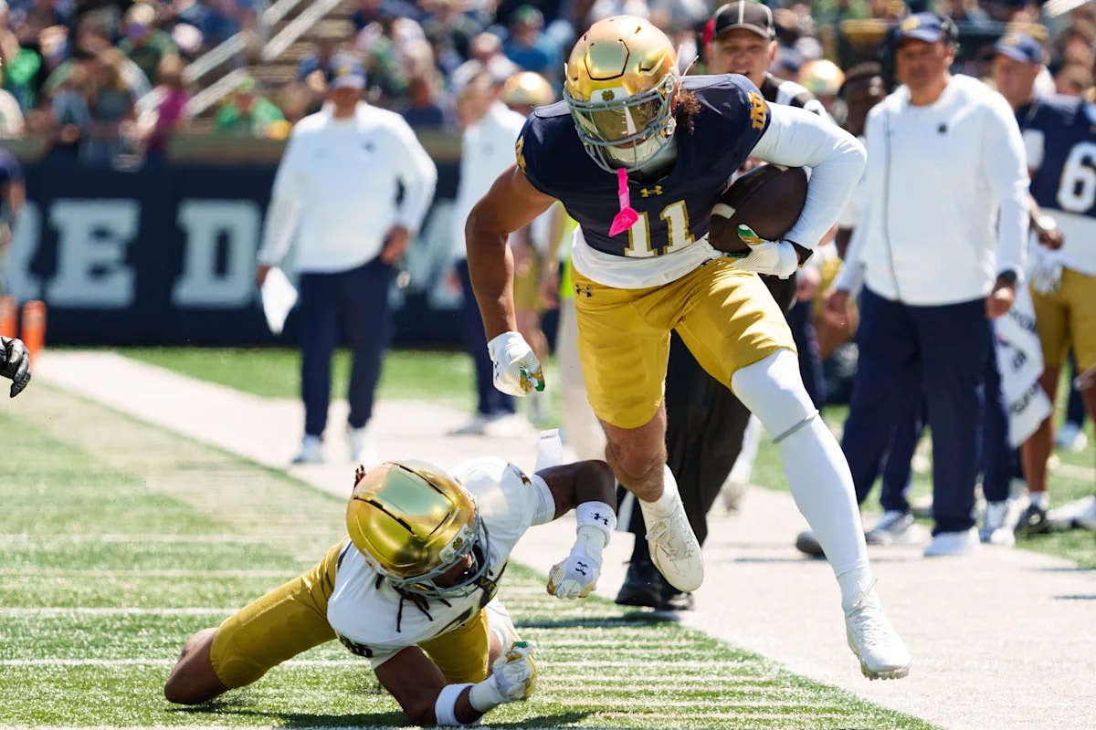 Notre Dame freshman Devin Fitzgerald named to Hispanic College Football Player of the Year watch list