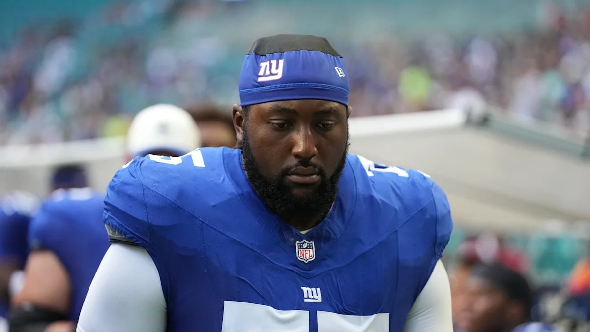 Giants trade offensive guard Joshua Ezeudu to the Chiefs for a 2028 seventh-round pick
