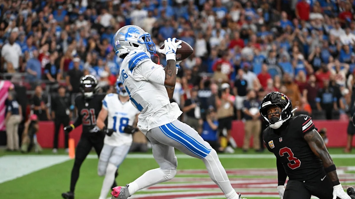Jameson Williams’ touchdown swings the moment as Lions take 31-7 lead over Cardinals