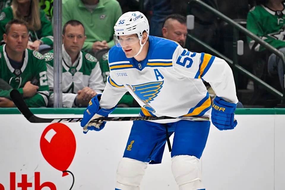Blues announce Dillon Dube will be re-evaluated in eight weeks after neck injury