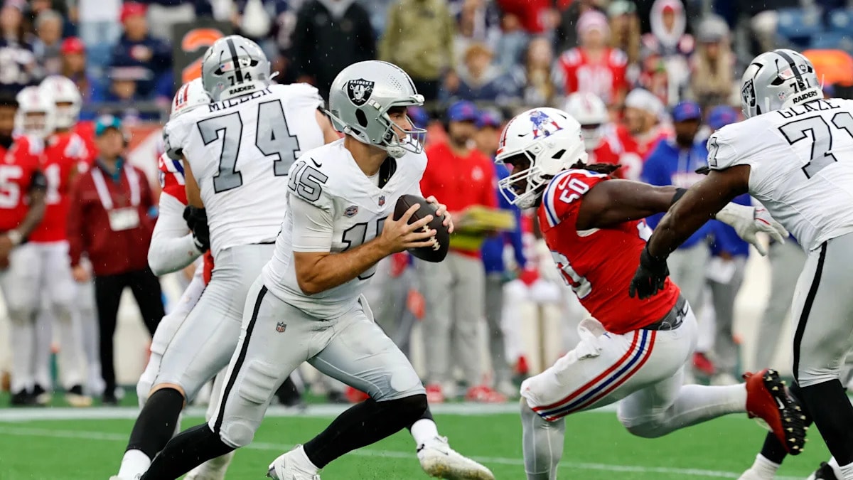Fernando Mendoza makes NFL regular-season debut as Raiders fall to Patriots