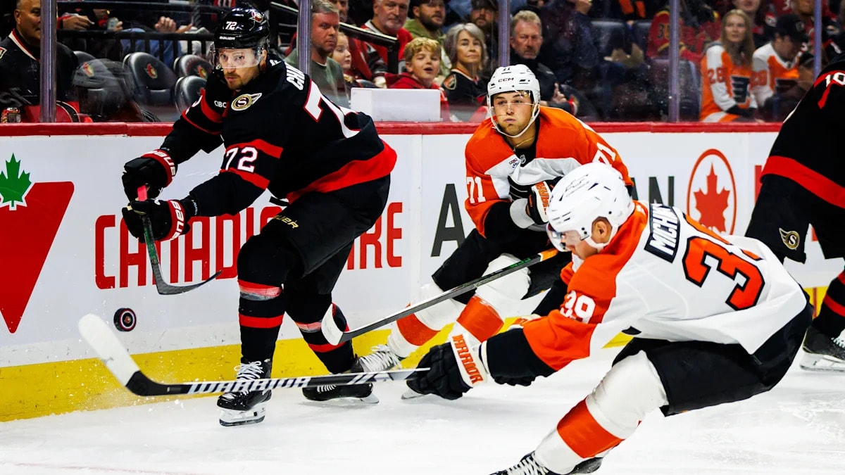 Yakemchuk strikes late on the power play as Senators edge Flyers, 2-1