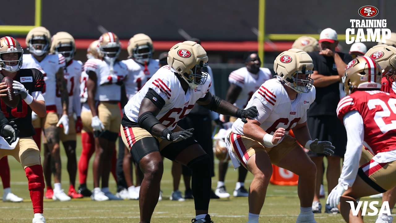 49ers Training Camp, Day 12: Offensive Line Competition Keeps Moving as Evans and Cowing Return