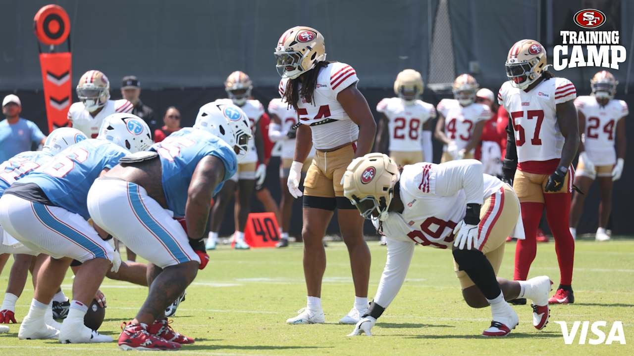 49ers and Titans Stage Joint Practice at Day 11 of Training Camp, With Robert Saleh Among Familiar Faces
