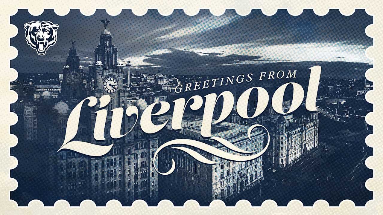 Bears cornerback Josh Blackwell writes a Liverpool postcard, spotlighting UK fan moments and youth clinics