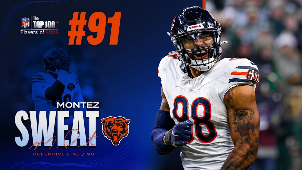 Montez Sweat lands at No. 91 in NFL Top 100 player vote, Bears pass rusher recognized league-wide