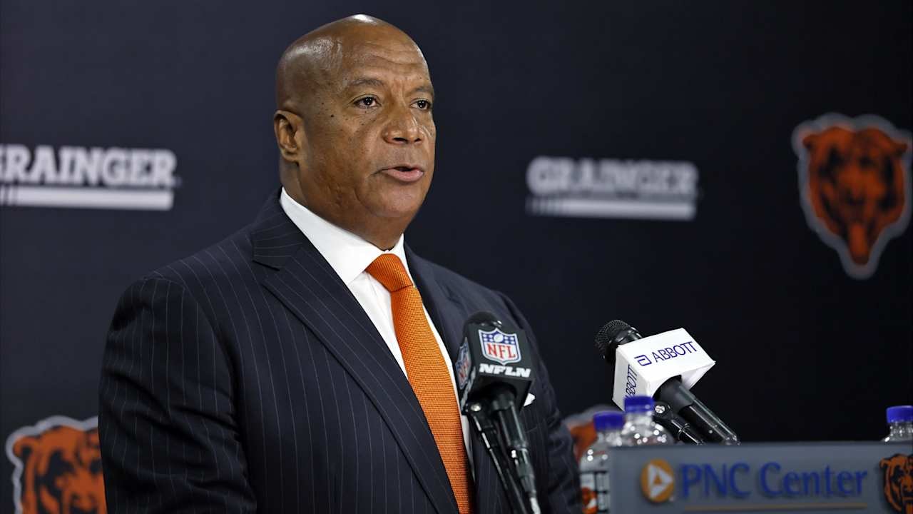 Kevin Warren appears on Bears preseason broadcast in Cincinnati with Amin, Dales and Jim Miller
