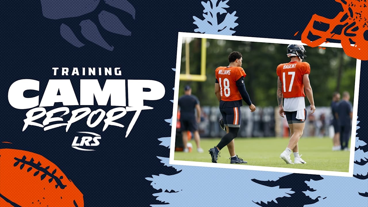 Bears camp report: Caleb Williams and Tyson Bagent connect on TD throws in red-zone work at Halas Hall
