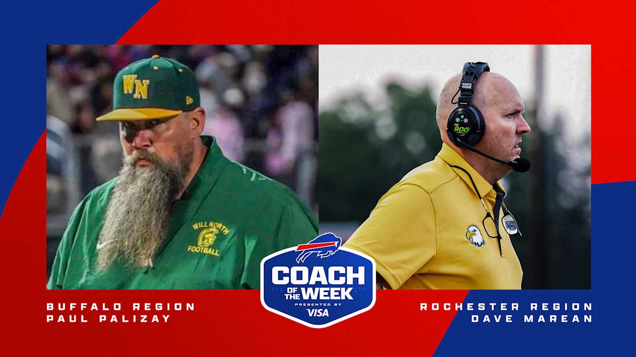 Bills honor WNY high school football coaches for Week 6, including Williamsville North’s Paul Palizay and Wayne Central’s Dave Marean