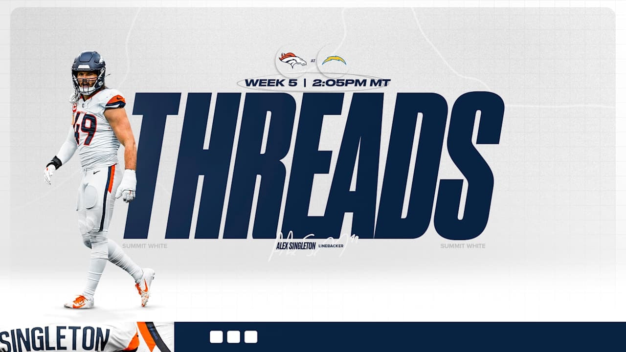 Broncos set for Summit White uniform look in Week 5 vs. Chargers