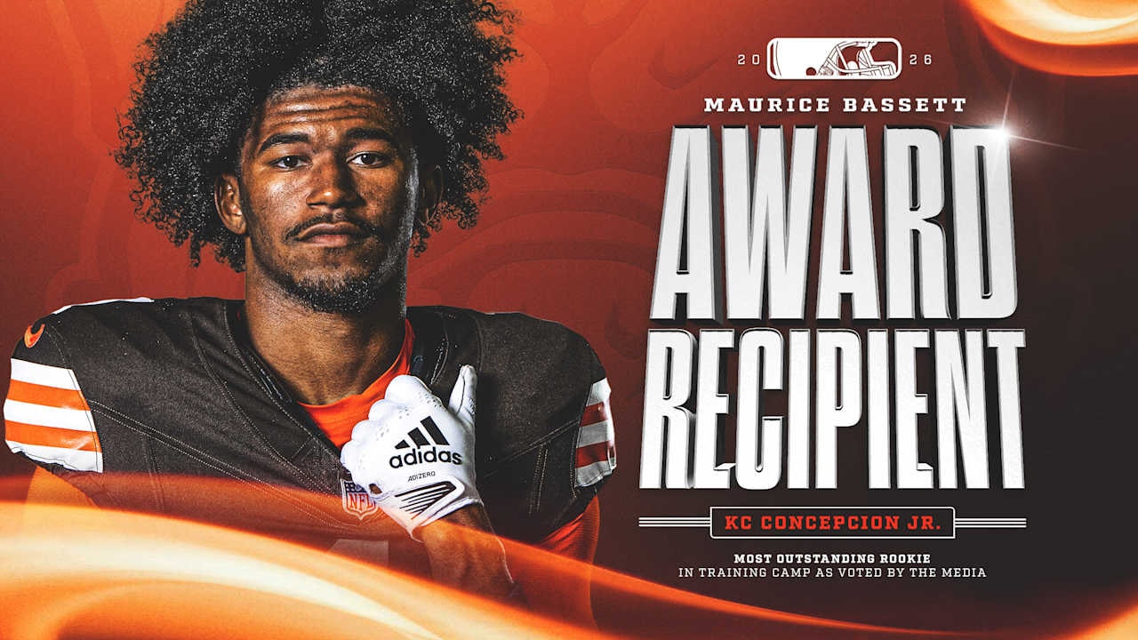 KC Concepcion Jr. earns Maurice Bassett Award as Browns rookie standouts get recognized