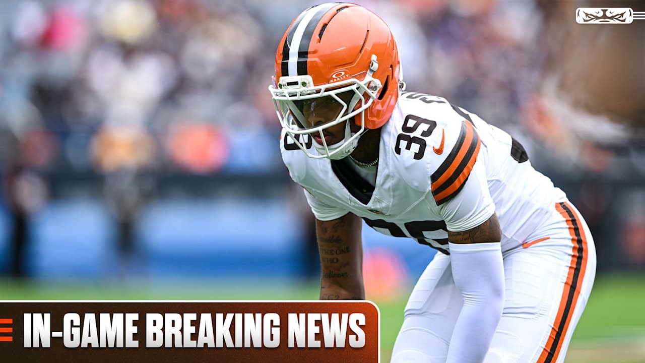 Browns cornerback Michael Coats Jr. set to miss the rest of Saturday’s Bears matchup after ankle injury