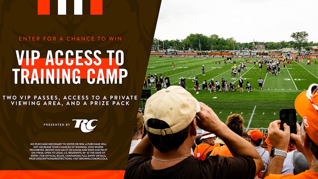 RC Cola and the Browns open VIP Training Camp contest, with July 19 deadline