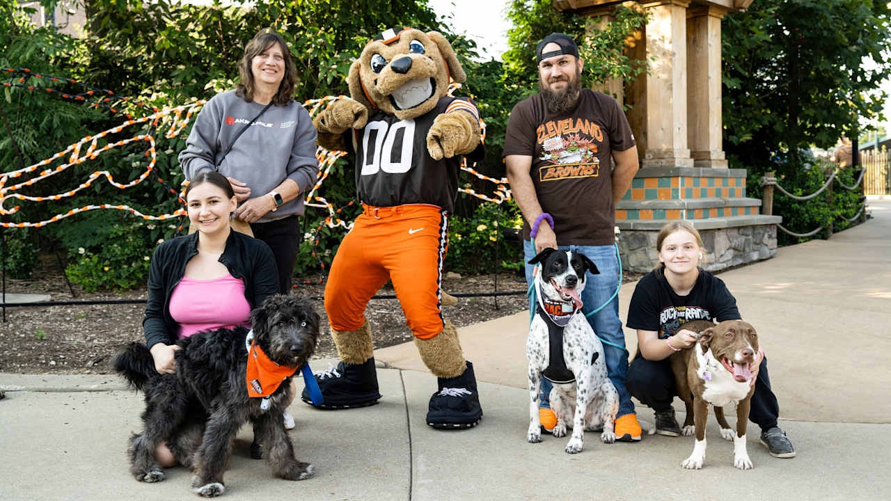 Browns’ “Barking Backers” returns with a Sniff-ari night for premium members at Akron Zoo