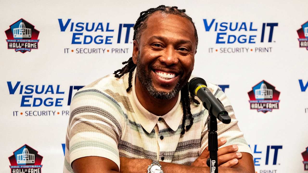 Larry Fitzgerald dodges the word “retired” as Pro Football Hall of Fame induction nears